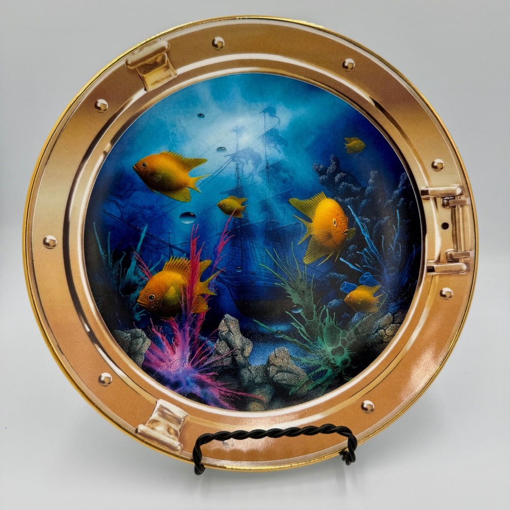 Royal Doulton Franklin Mint Neptunes Porthole Miller Collector Plate HB1520 8in